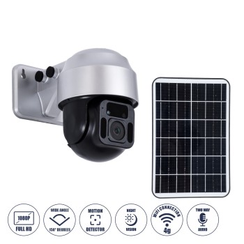 GloboStar® 86054 Αυτόνομη Ηλιακή Camera 1080P 2MP 4G SIM CARD WiFi 150° Μπαταρία 3200mAh Φωτοβολταϊκό Πάνελ Διπλή Κατέυθυνση Ομιλίας Αδιάβροχη IP66 Ψυχρό Λευκό 6000K - Ασημί GloboStar® 86054 Αυτόνομη Ηλιακή Camera 1080P 2MP 4G SIM CARD WiFi 150° Μπαταρία 3200mAh Φωτοβολταϊκό Πάνελ Διπλή Κατέυθυνση Ομιλίας Αδιάβροχη IP66 Ψυχρό Λευκό 6000K - Ασημί