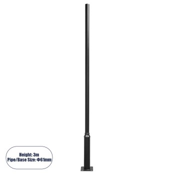 Μεταλλικός Στύλος - Ιστός - Κολώνα σε Μαύρο Χρώμα για Φωτιστικά Δρόμου και Πλατείας  Ύψος 3 Μέτρα Φ6.1cm GloboStar 12111 Μεταλλικός Στύλος - Ιστός - Κολώνα σε Μαύρο Χρώμα για Φωτιστικά Δρόμου και Πλατείας  Ύψος 3 Μέτρα Φ6.1cm GloboStar 12111