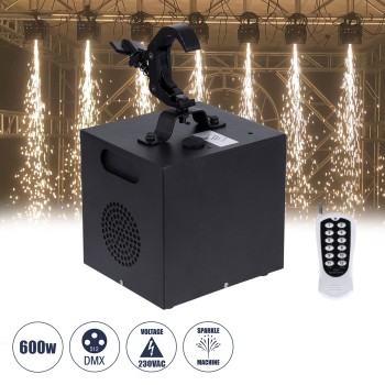 GloboStar® 51131 SIRENS Επαγγελματική Κρεμαστή Μηχανή Cold Sparkle Machine - Fountain Εφέ με Άκαυστες Σπίθες 600W AC 220V-240V DMX512 Display on Body & Ασύρματο Χειριστήριο - Μαύρο - L20 x W18 x H34cm GloboStar® 51131 SIRENS Επαγγελματική Κρεμαστή Μηχανή Cold Sparkle Machine - Fountain Εφέ με Άκαυστες Σπίθες 600W AC 220V-240V DMX512 Display on Body & Ασύρματο Χειριστήριο - Μαύρο - L20 x W18 x H34cm