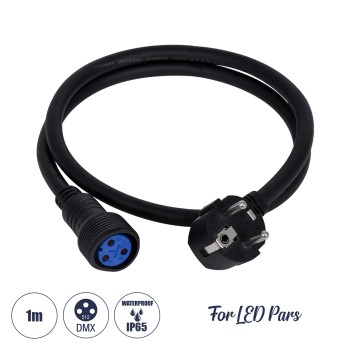 GloboStar® 51172 Καλώδιο Ρεύματος 3PIN DMX512 1 Μέτρο από Female XLR σε Male Πρίζα Schuko Τερματισμένο Αδιάβροχο IP65 Μ100cm - Μαύρο GloboStar® 51172 Καλώδιο Ρεύματος 3PIN DMX512 1 Μέτρο από Female XLR σε Male Πρίζα Schuko Τερματισμένο Αδιάβροχο IP65 Μ100cm - Μαύρο