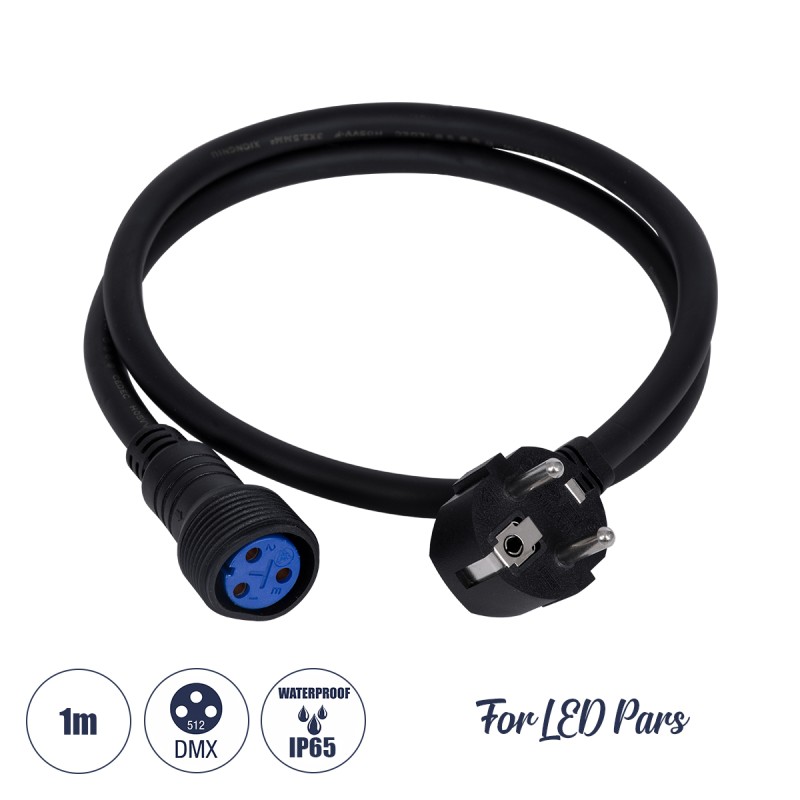 GloboStar® 51172 Καλώδιο Ρεύματος 3PIN DMX512 1 Μέτρο από Female XLR σε Male Πρίζα Schuko Τερματισμένο Αδιάβροχο IP65 Μ100cm - Μαύρο GloboStar® 51172 Καλώδιο Ρεύματος 3PIN DMX512 1 Μέτρο από Female XLR σε Male Πρίζα Schuko Τερματισμένο Αδιάβροχο IP65 Μ100cm - Μαύρο