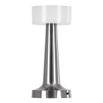 GloboStar® NANNA 76473 Επαναφορτιζόμενο Επιτραπέζιο Φωτιστικό Πορτατίφ LED 1.5W 105lm 120° DC 5V IP44 CCT Ultra Θερμό 1500K - Φυσικό Λευκό 4500K - Ψυχρό Λευκό 6000K Dimmable Ασημί & Λευκό Πλαστικό - Μ9 x Π9 x Υ21cm - 2 Χρόνια Εγγύηση GloboStar® NANNA 76473 Επαναφορτιζόμενο Επιτραπέζιο Φωτιστικό Πορτατίφ LED 1.5W 105lm 120° DC 5V IP44 CCT Ultra Θερμό 1500K - Φυσικό Λευκό 4500K - Ψυχρό Λευκό 6000K Dimmable Ασημί & Λευκό Πλαστικό - Μ9 x Π9 x Υ21cm - 2 Χρόνια Εγγύηση