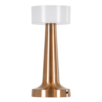 GloboStar® NANNA 76474 Επαναφορτιζόμενο Επιτραπέζιο Φωτιστικό Πορτατίφ LED 1.5W 105lm 120° DC 5V IP44 CCT Ultra Θερμό 1500K - Φυσικό Λευκό 4500K - Ψυχρό Λευκό 6000K Dimmable Χάλκινο & Λευκό Πλαστικό - Μ9 x Π9 x Υ21cm - 2 Χρόνια Εγγύηση GloboStar® NANNA 76474 Επαναφορτιζόμενο Επιτραπέζιο Φωτιστικό Πορτατίφ LED 1.5W 105lm 120° DC 5V IP44 CCT Ultra Θερμό 1500K - Φυσικό Λευκό 4500K - Ψυχρό Λευκό 6000K Dimmable Χάλκινο & Λευκό Πλαστικό - Μ9 x Π9 x Υ21cm - 2 Χρόνια Εγγύηση