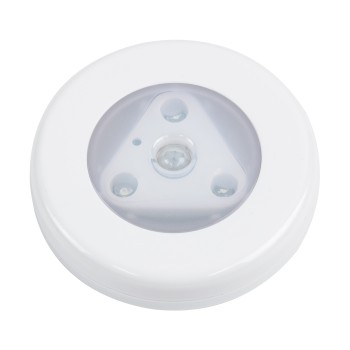 GloboStar® 79004 Φωτιστικό Νυκτός Μπαταρίας 3xAAA (Δεν Περιλαμβάνεται) LED SMD 5050 1W 80lm με Αισθητήρα Κίνησης και 3M Διπλής Όψης Αυτοκόλλητη Ταινία Αδιάβροχο IP44 Ψυχρό Λευκό 6000K D7.5 x H1.5cm GloboStar® 79004 Φωτιστικό Νυκτός Μπαταρίας 3xAAA (Δεν Περιλαμβάνεται) LED SMD 5050 1W 80lm με Αισθητήρα Κίνησης και 3M Διπλής Όψης Αυτοκόλλητη Ταινία Αδιάβροχο IP44 Ψυχρό Λευκό 6000K D7.5 x H1.5cm