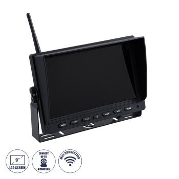 GloboStar® 86069 Έγχρωμη Οθόνη 9" WiFi για Αυτοκινητο - Φορτηγό DC 12-24V - για Σύνδεση έως 4 WiFi Κάμερες 1080P HD Οπισθοπορείας - Μαύρο GloboStar® 86069 Έγχρωμη Οθόνη 9" WiFi για Αυτοκινητο - Φορτηγό DC 12-24V - για Σύνδεση έως 4 WiFi Κάμερες 1080P HD Οπισθοπορείας - Μαύρο