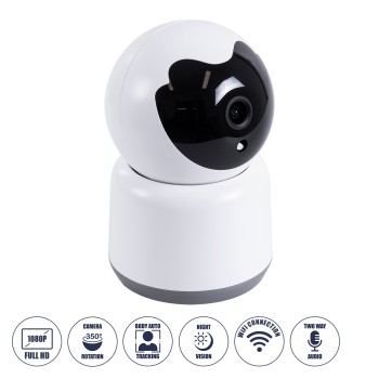 GloboStar® 86072 Table Camera WiFi HD 1080P 3MP 350° Two Way Audio & Motion Detection - Επιτραπέζια Κάμερα WiFi HD 1080P 350° Διπλή Κατέυθυνση Ομιλίας με Ανιχνευτή Κίνησης - Following Face Auto Tracking - Λευκό GloboStar® 86072 Table Camera WiFi HD 1080P 3MP 350° Two Way Audio & Motion Detection - Επιτραπέζια Κάμερα WiFi HD 1080P 350° Διπλή Κατέυθυνση Ομιλίας με Ανιχνευτή Κίνησης - Following Face Auto Tracking - Λευκό