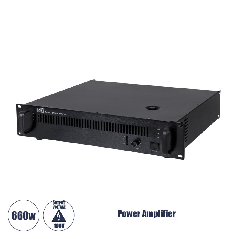 GloboStar® FDB CA660 98015 Power Amplifier - Επαγγελματικός Ενισχυτής Ηχείων Εγκαταστάσεων 100V - Frequency Response 60Hz-20Khz - AC 220V/50-60Hz - 660W/4Ω - IP20 - Μαύρο - Μ48.5 x Π32 x Υ9cm GloboStar® FDB CA660 98015 Power Amplifier - Επαγγελματικός Ενισχυτής Ηχείων Εγκαταστάσεων 100V - Frequency Response 60Hz-20Khz - AC 220V/50-60Hz - 660W/4Ω - IP20 - Μαύρο - Μ48.5 x Π32 x Υ9cm