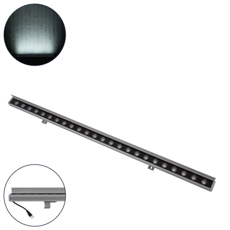 GLOBOSTAR® WASHER-FAIA 90188 Μπάρα Φωτισμού Wall Washer με Αντιθαμβωτική Γρίλια LED 24W 2400lm 15° DC 24V Αδιάβροχο IP65 Ψυχρό Λευκό 6000K Dimmable - Ασημί - Μ100 x Π4 x Υ5.5cm - 3 Χρόνια Εγγύηση GLOBOSTAR® WASHER-FAIA 90188 Μπάρα Φωτισμού Wall Washer με Αντιθαμβωτική Γρίλια LED 24W 2400lm 15° DC 24V Αδιάβροχο IP65 Ψυχρό Λευκό 6000K Dimmable - Ασημί - Μ100 x Π4 x Υ5.5cm - 3 Χρόνια Εγγύηση