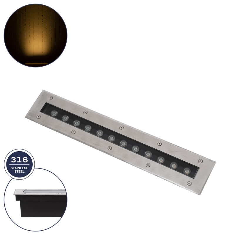 GLOBOSTAR® UNDERGROUND-REMVI 90192 Χωνευτή Μπάρα Φωτισμού Wall Washer LED 12W 1080lm 10° DC 24V Αδιάβροχο IP68 Θερμό Λευκό 2700K Dimmable - Ανοξείδωτο Ατσάλι 304 - Μ50 x Π7.4 x Υ7cm / Μ48.5 x Π7.5cm - 3 Χρόνια Εγγύηση GLOBOSTAR® UNDERGROUND-REMVI 90192 Χωνευτή Μπάρα Φωτισμού Wall Washer LED 12W 1080lm 10° DC 24V Αδιάβροχο IP68 Θερμό Λευκό 2700K Dimmable - Ανοξείδωτο Ατσάλι 304 - Μ50 x Π7.4 x Υ7cm / Μ48.5 x Π7.5cm - 3 Χρόνια Εγγύηση