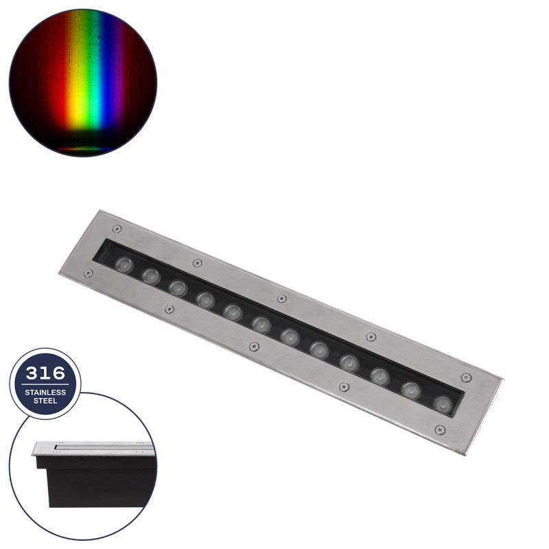 GLOBOSTAR® UNDERGROUND-REMVI 90193 Χωνευτή Μπάρα Φωτισμού Wall Washer LED 12W 1020lm 10° DC 24V Αδιάβροχο IP68 RGBW Dimmable DMX512 - Ανοξείδωτο Ατσάλι 304 - Μ50 x Π9 x Υ7.2cm / Μ48.5 x Π7.5cm - 3 Χρόνια Εγγύηση GLOBOSTAR® UNDERGROUND-REMVI 90193 Χωνευτή Μπάρα Φωτισμού Wall Washer LED 12W 1020lm 10° DC 24V Αδιάβροχο IP68 RGBW Dimmable DMX512 - Ανοξείδωτο Ατσάλι 304 - Μ50 x Π9 x Υ7.2cm / Μ48.5 x Π7.5cm - 3 Χρόνια Εγγύηση