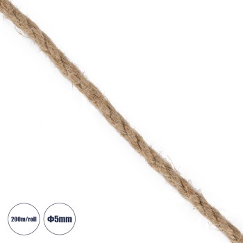 GloboStar® DECOR-ROPE 35050 Εύκαμπτο Διακοσμητικό Σχοινί Τριχιά Πλεκτό 200 Μέτρα Διαμέτρου 5mm Μπεζ D5mm x L200m GloboStar® DECOR-ROPE 35050 Εύκαμπτο Διακοσμητικό Σχοινί Τριχιά Πλεκτό 200 Μέτρα Διαμέτρου 5mm Μπεζ D5mm x L200m