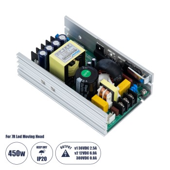 GloboStar® 73076 Μεταλλικό Τροφοδοτικό PELV για Ρομποτική Κεφαλή 7R Moving Head 450W - AC 220-240V σε DC 12V - 36V - 380V - IP20 L12.6 x W8 x H4cm - 1 Χρόνο Εγγύηση GloboStar® 73076 Μεταλλικό Τροφοδοτικό PELV για Ρομποτική Κεφαλή 7R Moving Head 450W - AC 220-240V σε DC 12V - 36V - 380V - IP20 L12.6 x W8 x H4cm - 1 Χρόνο Εγγύηση