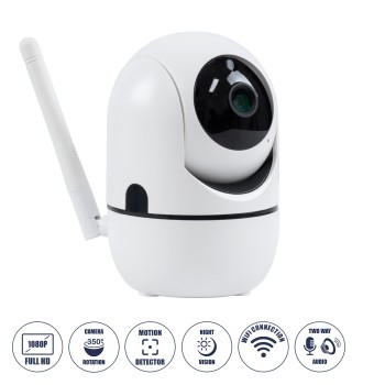 GloboStar® 76078 Table Camera WiFi HD 1080P 3MP 350° Two Way Audio & Motion Detection - Night Vision - Επιτραπέζια Κάμερα WiFi HD 1080P 350° Διπλή Κατέυθυνση Ομιλίας με Ανιχνευτή Κίνησης - Following Face Auto Tracking - Λευκό GloboStar® 76078 Table Camera WiFi HD 1080P 3MP 350° Two Way Audio & Motion Detection - Night Vision - Επιτραπέζια Κάμερα WiFi HD 1080P 350° Διπλή Κατέυθυνση Ομιλίας με Ανιχνευτή Κίνησης - Following Face Auto Tracking - Λευκό