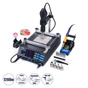 GloboStar® 79973 Ψηφιακός Σταθμός Συγκόλλησης 3in1 με Ψηφιακή Οθόνη - Κολλητήρι - Πιστόλι Θερμού Αέρα Hot Air Soldering Welding Gun - Φούρνος Πλακετών Solder Preheat Welding Oven PCB και PID Προγραμματιζόμενο Σύστημα Ελέγχου Θερμοκρασίας - 1200W GloboStar® 79973 Ψηφιακός Σταθμός Συγκόλλησης 3in1 με Ψηφιακή Οθόνη - Κολλητήρι - Πιστόλι Θερμού Αέρα Hot Air Soldering Welding Gun - Φούρνος Πλακετών Solder Preheat Welding Oven PCB και PID Προγραμματιζόμενο Σύστημα Ελέγχου Θερμοκρασίας - 1200W