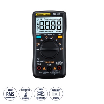 GloboStar® 79975 Ψηφιακό Φορητό Πολύμετρο Data Retantion True RMS Intelligent Automation Μπαταρίας 2 x AAA (Δεν Περιλαμβάνονται) Μετρητής Τάσης AC/DC - Θερμοκρασία - Αμπερόμετρο - Voltmeter - Καπασιτόμετρο - Ohm - Μαύρο GloboStar® 79975 Ψηφιακό Φορητό Πολύμετρο Data Retantion True RMS Intelligent Automation Μπαταρίας 2 x AAA (Δεν Περιλαμβάνονται) Μετρητής Τάσης AC/DC - Θερμοκρασία - Αμπερόμετρο - Voltmeter - Καπασιτόμετρο - Ohm - Μαύρο