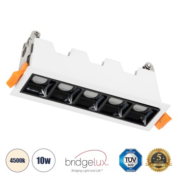 GLOBOSTAR® LUMINAR 60318 Χωνευτό Downlight Σποτ LED 10W 1400lm 36° AC 220-240V IP20 Φυσικό Λευκό 4500K - Osram SMD Chip & TÜV SÜD Driver - Λευκό & Μαύρο Ματ - Μ14.8 x Π4.3 x Υ4.5cm / Q13.5 x 3.5cm - 5 Χρόνια Εγγύηση GLOBOSTAR® LUMINAR 60318 Χωνευτό Downlight Σποτ LED 10W 1400lm 36° AC 220-240V IP20 Φυσικό Λευκό 4500K - Osram SMD Chip & TÜV SÜD Driver - Λευκό & Μαύρο Ματ - Μ14.8 x Π4.3 x Υ4.5cm / Q13.5 x 3.5cm - 5 Χρόνια Εγγύηση