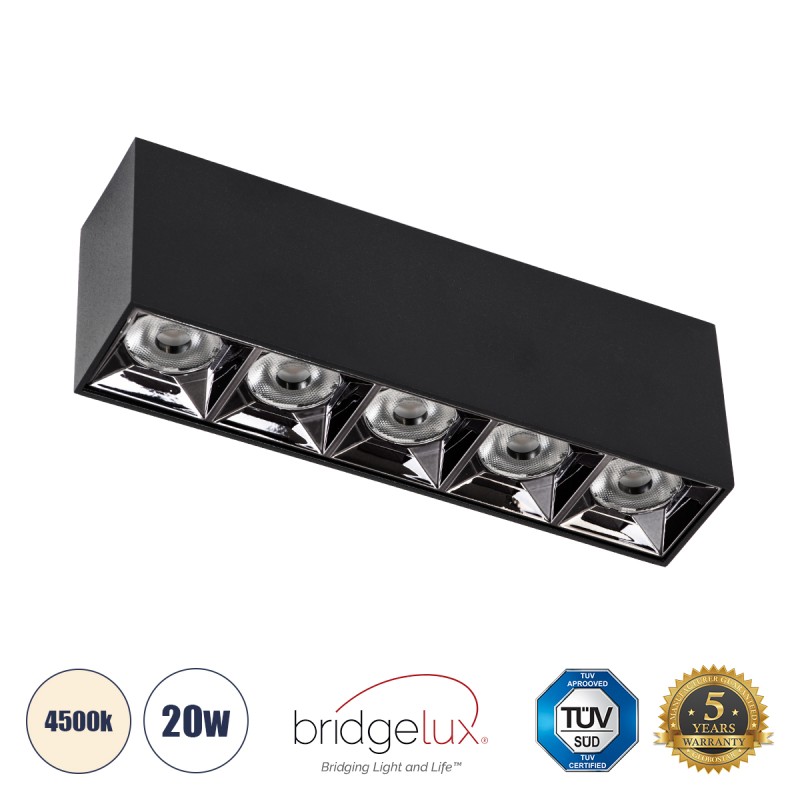 GLOBOSTAR® LUMINAR 60328 Downlight Σποτ LED 20W 2800lm 36° AC 220-240V IP20 Φυσικό Λευκό 4500K - Osram SMD Chip & TÜV SÜD Driver - Μαύρο Ματ - Μ19.5 x Π4.2 x Υ6.6cm - 5 Χρόνια Εγγύηση GLOBOSTAR® LUMINAR 60328 Downlight Σποτ LED 20W 2800lm 36° AC 220-240V IP20 Φυσικό Λευκό 4500K - Osram SMD Chip & TÜV SÜD Driver - Μαύρο Ματ - Μ19.5 x Π4.2 x Υ6.6cm - 5 Χρόνια Εγγύηση