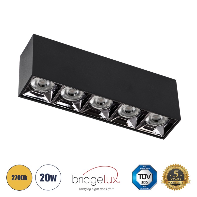 GLOBOSTAR® LUMINAR 60329 Downlight Σποτ LED 20W 2700lm 36° AC 220-240V IP20 Θερμό Λευκό 2700K - Osram SMD Chip & TÜV SÜD Driver - Μαύρο Ματ - Μ19.5 x Π4.2 x Υ6.6cm - 5 Χρόνια Εγγύηση GLOBOSTAR® LUMINAR 60329 Downlight Σποτ LED 20W 2700lm 36° AC 220-240V IP20 Θερμό Λευκό 2700K - Osram SMD Chip & TÜV SÜD Driver - Μαύρο Ματ - Μ19.5 x Π4.2 x Υ6.6cm - 5 Χρόνια Εγγύηση