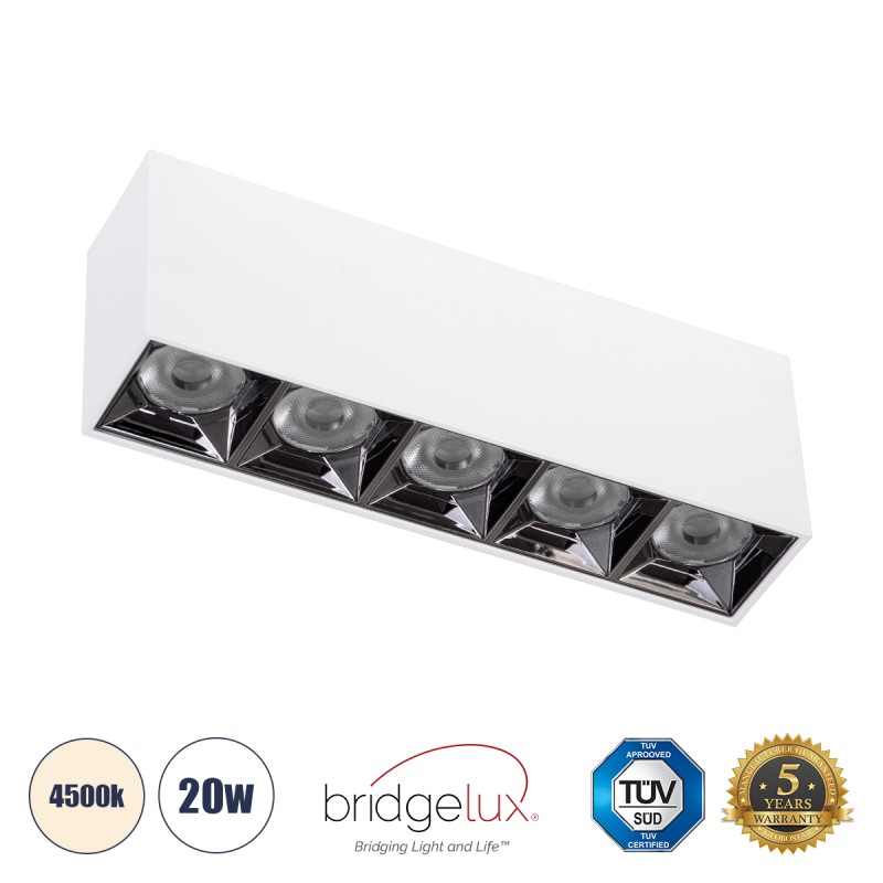 GLOBOSTAR® LUMINAR 60330 Downlight Σποτ LED 20W 2800lm 36° AC 220-240V IP20 Φυσικό Λευκό 4500K - Osram SMD Chip & TÜV SÜD Driver - Λευκό Ματ - Μ19.5 x Π4.2 x Υ6.6cm - 5 Χρόνια Εγγύηση GLOBOSTAR® LUMINAR 60330 Downlight Σποτ LED 20W 2800lm 36° AC 220-240V IP20 Φυσικό Λευκό 4500K - Osram SMD Chip & TÜV SÜD Driver - Λευκό Ματ - Μ19.5 x Π4.2 x Υ6.6cm - 5 Χρόνια Εγγύηση
