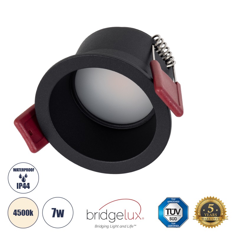 GLOBOSTAR® IP 60342 Χωνευτό Downlight Σποτ Μπάνιου & WC LED 7W 750lm 45° AC 220-240V Αδιάβροχο IP44 Φυσικό Λευκό 4500K - Lumileds SMD Chip & TÜV SÜD Driver - Μαύρο Ματ - Μ6.6 x Π6.6 x Υ5.3cm / Q5.5cm - 5 Χρόνια Εγγύηση GLOBOSTAR® IP 60342 Χωνευτό Downlight Σποτ Μπάνιου & WC LED 7W 750lm 45° AC 220-240V Αδιάβροχο IP44 Φυσικό Λευκό 4500K - Lumileds SMD Chip & TÜV SÜD Driver - Μαύρο Ματ - Μ6.6 x Π6.6 x Υ5.3cm / Q5.5cm - 5 Χρόνια Εγγύηση