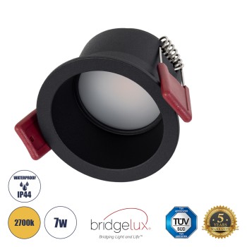 GLOBOSTAR® IP 60343 Χωνευτό Downlight Σποτ Μπάνιου & WC LED 7W 700lm 45° AC 220-240V Αδιάβροχο IP44 Θερμό Λευκό 2700K - Lumileds SMD Chip & TÜV SÜD Driver - Μαύρο Ματ - Μ6.6 x Π6.6 x Υ5.3cm / Q5.5cm - 5 Χρόνια Εγγύηση GLOBOSTAR® IP 60343 Χωνευτό Downlight Σποτ Μπάνιου & WC LED 7W 700lm 45° AC 220-240V Αδιάβροχο IP44 Θερμό Λευκό 2700K - Lumileds SMD Chip & TÜV SÜD Driver - Μαύρο Ματ - Μ6.6 x Π6.6 x Υ5.3cm / Q5.5cm - 5 Χρόνια Εγγύηση