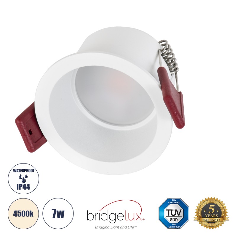 GLOBOSTAR® IP 60344 Χωνευτό Downlight Σποτ Μπάνιου & WC LED 7W 750lm 45° AC 220-240V Αδιάβροχο IP44 Φυσικό Λευκό 4500K - Lumileds SMD Chip & TÜV SÜD Driver - Λευκό Ματ - Μ6.6 x Π6.6 x Υ5.3cm / Q5.5cm - 5 Χρόνια Εγγύηση GLOBOSTAR® IP 60344 Χωνευτό Downlight Σποτ Μπάνιου & WC LED 7W 750lm 45° AC 220-240V Αδιάβροχο IP44 Φυσικό Λευκό 4500K - Lumileds SMD Chip & TÜV SÜD Driver - Λευκό Ματ - Μ6.6 x Π6.6 x Υ5.3cm / Q5.5cm - 5 Χρόνια Εγγύηση