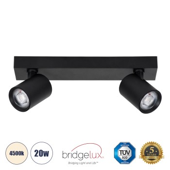GLOBOSTAR® LEONARDO 60346 Μοντέρνο Φωτιστικό Οροφής LED 20W 2400lm 60° AC 220-240V IP20 Φυσικό Λευκό 4500K - Bridgelux COB - Μαύρο - Μ32 x Π7 x Υ11.8cm - 5 Χρόνια Εγγύηση GLOBOSTAR® LEONARDO 60346 Μοντέρνο Φωτιστικό Οροφής LED 20W 2400lm 60° AC 220-240V IP20 Φυσικό Λευκό 4500K - Bridgelux COB - Μαύρο - Μ32 x Π7 x Υ11.8cm - 5 Χρόνια Εγγύηση