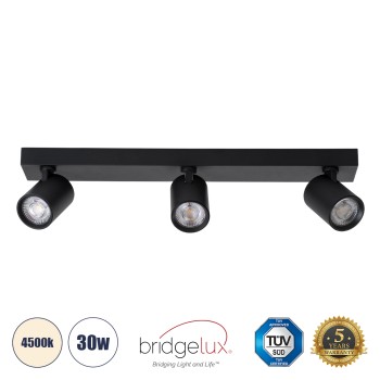 GLOBOSTAR® LEONARDO 60348 Μοντέρνο Φωτιστικό Οροφής LED 30W 3600lm 60° AC 220-240V IP20 Φυσικό Λευκό 4500K - Bridgelux COB - Μαύρο - Μ52 x Π7 x Υ11.8cm - 5 Χρόνια Εγγύηση GLOBOSTAR® LEONARDO 60348 Μοντέρνο Φωτιστικό Οροφής LED 30W 3600lm 60° AC 220-240V IP20 Φυσικό Λευκό 4500K - Bridgelux COB - Μαύρο - Μ52 x Π7 x Υ11.8cm - 5 Χρόνια Εγγύηση