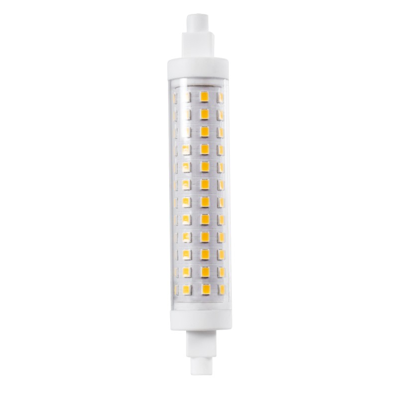 GLOBOSTAR® TUBINI 60398 Λάμπα R7S 118mm LED 12W 1356lm 360° AC 220-240V IP20 Θερμό Λευκό 2700K - Lumileds SMD Chip - Μ11.8 x Π2.2 x Υ2.2cm - 3 Χρόνια Εγγύηση
