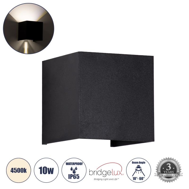 GLOBOSTAR® AXIS-S 60565 Μοντέρνο Φωτιστικό Τοίχου - Απλίκα LED 10W 1200lm 5°/60° AC 220-240V Αδιάβροχο IP65 Φυσικό Λευκό 4500K - Bridgelux COB Chip & TÜV SÜD Driver - Μαύρο Ματ - Μ10 x Π10 x Υ10cm - 5 Χρόνια Εγγύηση GLOBOSTAR® AXIS-S 60565 Μοντέρνο Φωτιστικό Τοίχου - Απλίκα LED 10W 1200lm 5°/60° AC 220-240V Αδιάβροχο IP65 Φυσικό Λευκό 4500K - Bridgelux COB Chip & TÜV SÜD Driver - Μαύρο Ματ - Μ10 x Π10 x Υ10cm - 5 Χρόνια Εγγύηση