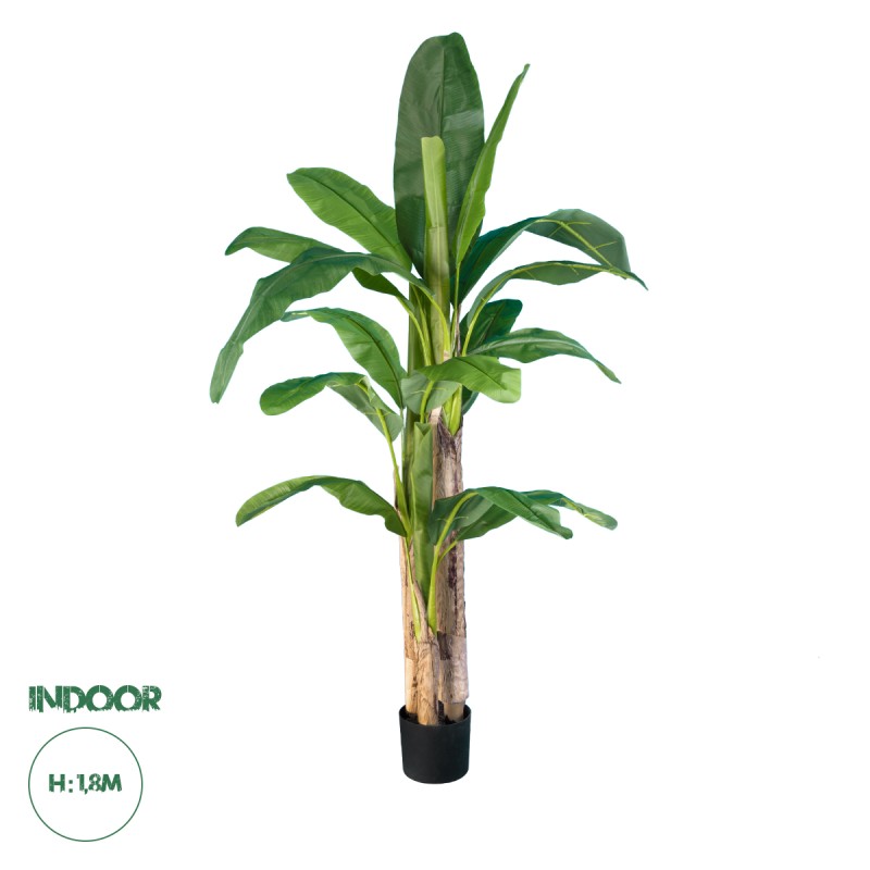 GloboStar® Artificial Garden BANANA TREE 20017 - Tεχνητό Διακοσμητικό Φυτό Μπανανιά - Μπανανόδεντρο Υ180cm