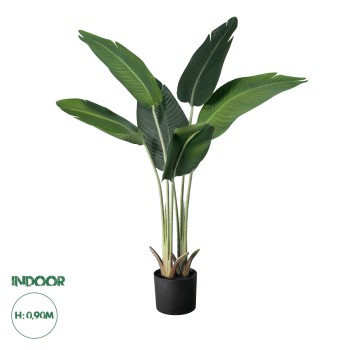 GloboStar® Artificial Garden STRELITZIA 20024 Τεχνητό Διακοσμητικό Φυτό  Στρελίτσια - Πουλί του Παραδείσου Υ90cm