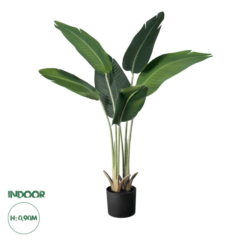 GloboStar® Artificial Garden STRELITZIA 20024 Τεχνητό Διακοσμητικό Φυτό  Στρελίτσια - Πουλί του Παραδείσου Υ90cm
