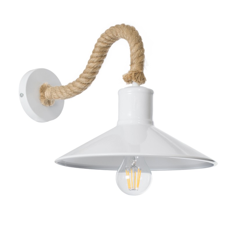 GLOBOSTAR® VINSA 01130 Boho Φωτιστικό Τοίχου - Απλίκα με Ντουί 1 x E27 AC 220-240V IP20 - Λευκό & Μπεζ - Μ37.5 x Π26.7 x Υ25cm GLOBOSTAR® VINSA 01130 Boho Φωτιστικό Τοίχου - Απλίκα με Ντουί 1 x E27 AC 220-240V IP20 - Λευκό & Μπεζ - Μ37.5 x Π26.7 x Υ25cm