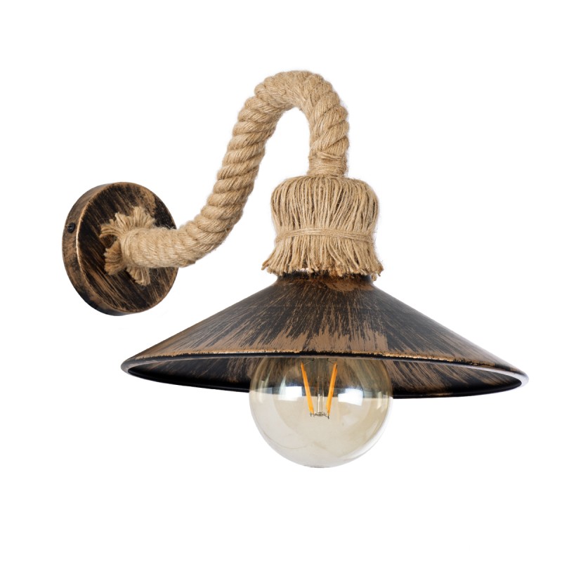 GLOBOSTAR® BRASSO 01132 Vintage Φωτιστικό Τοίχου - Απλίκα με Ντουί 1 x E27 AC 220-240V IP20 - Μπεζ & Χάλκινο Εφέ Σκουριάς - Μ38 x Π26.7 x Υ22cm GLOBOSTAR® BRASSO 01132 Vintage Φωτιστικό Τοίχου - Απλίκα με Ντουί 1 x E27 AC 220-240V IP20 - Μπεζ & Χάλκινο Εφέ Σκουριάς - Μ38 x Π26.7 x Υ22cm