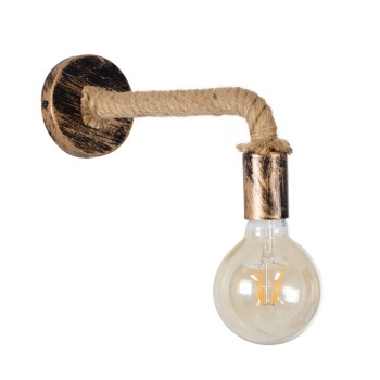 GLOBOSTAR® CENADEL 01135 Vintage Φωτιστικό Τοίχου - Απλίκα με Ντουί 1 x E27 AC 220-240V IP20 - Χάλκινο & Μπεζ - Μ29 x Π10 x Υ15cm GLOBOSTAR® CENADEL 01135 Vintage Φωτιστικό Τοίχου - Απλίκα με Ντουί 1 x E27 AC 220-240V IP20 - Χάλκινο & Μπεζ - Μ29 x Π10 x Υ15cm