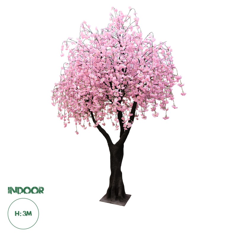 GloboStar® Artificial Garden CHERRY BLOSSOM TREE 20212 Τεχνητό Διακοσμητικό Δέντρο Άνθος Κερασιάς Υ300cm