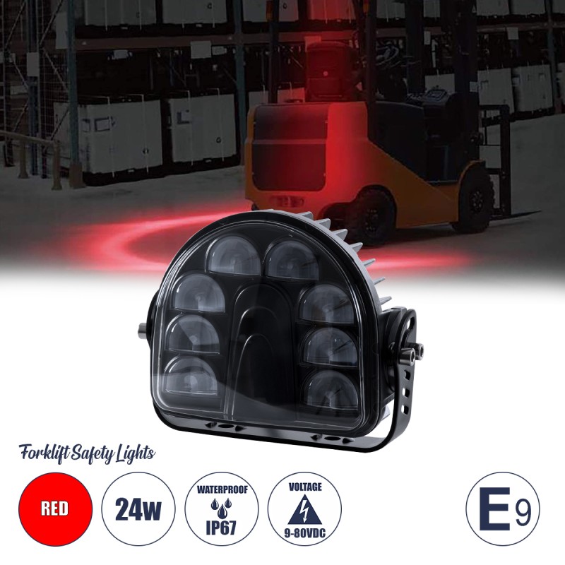 GloboStar® 85423 E9 Mark Forklift Safety Lights - Φώτα Προειδοποίησης & Διαγράμμισης Ασφαλείας για Περονοφόρα - Κλάρκ LED 24W DC 9-80V Αδιάβροχο IP67 Κόκκινο Μ14 x Π14.5 x Υ6cm GloboStar® 85423 E9 Mark Forklift Safety Lights - Φώτα Προειδοποίησης & Διαγράμμισης Ασφαλείας για Περονοφόρα - Κλάρκ LED 24W DC 9-80V Αδιάβροχο IP67 Κόκκινο Μ14 x Π14.5 x Υ6cm