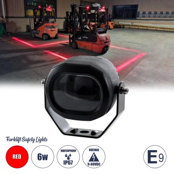 GloboStar® 85426 E9 Mark Forklift Safety Lights - Φώτα Προειδοποίησης & Διαγράμμισης Ασφαλείας για Περονοφόρα - Κλάρκ LED 6W DC 9-80V Αδιάβροχο IP67 Κόκκινο Μ7 x Π8 x Υ5.5cm GloboStar® 85426 E9 Mark Forklift Safety Lights - Φώτα Προειδοποίησης & Διαγράμμισης Ασφαλείας για Περονοφόρα - Κλάρκ LED 6W DC 9-80V Αδιάβροχο IP67 Κόκκινο Μ7 x Π8 x Υ5.5cm
