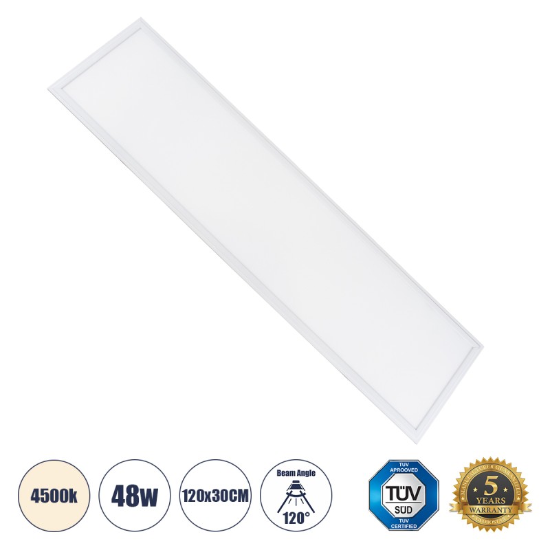 GLOBOSTAR® PANELETI 60213 Χωνευτό Panel Οροφής 120x30 LED 48W 4560lm 120° UGR<19 AC 220-240V IP20 Φυσικό Λευκό 4500K - Lumileds SMD Chip & TÜV SÜD Driver - Λευκό Γαλακτερό - Μ120 x Π30 x Υ1.5cm / Q116 x 26cm - 5 Χρόνια Εγγύηση GLOBOSTAR® PANELETI 60213 Χωνευτό Panel Οροφής 120x30 LED 48W 4560lm 120° UGR<19 AC 220-240V IP20 Φυσικό Λευκό 4500K - Lumileds SMD Chip & TÜV SÜD Driver - Λευκό Γαλακτερό - Μ120 x Π30 x Υ1.5cm / Q116 x 26cm - 5 Χρόνια Εγγύηση