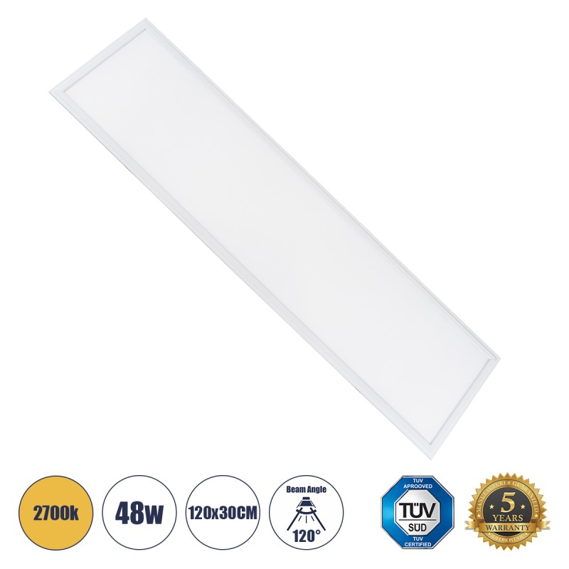 GLOBOSTAR® PANELETI 60214 Χωνευτό Panel Οροφής 120x30 LED 48W 4320lm 120° UGR<19 AC 220-240V IP20 Θερμό Λευκό 2700K - Lumileds SMD Chip & TÜV SÜD Driver - Λευκό Γαλακτερό - Μ120 x Π30 x Υ1.5cm / Q116 x 26cm - 5 Χρόνια Εγγύηση GLOBOSTAR® PANELETI 60214 Χωνευτό Panel Οροφής 120x30 LED 48W 4320lm 120° UGR<19 AC 220-240V IP20 Θερμό Λευκό 2700K - Lumileds SMD Chip & TÜV SÜD Driver - Λευκό Γαλακτερό - Μ120 x Π30 x Υ1.5cm / Q116 x 26cm - 5 Χρόνια Εγγύηση