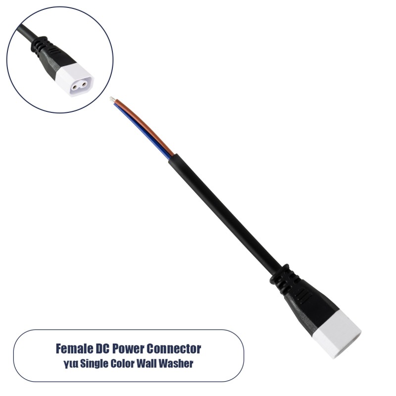 GloboStar® 90704 Ταχυσύνδεσμος Τροφοδοσίας για Wall Washer IP65 - 2 Καλώδια +/- σε Power Connector 2 PIN Female για Μονόχρωμα Wall Washer GloboStar® 90704 Ταχυσύνδεσμος Τροφοδοσίας για Wall Washer IP65 - 2 Καλώδια +/- σε Power Connector 2 PIN Female για Μονόχρωμα Wall Washer