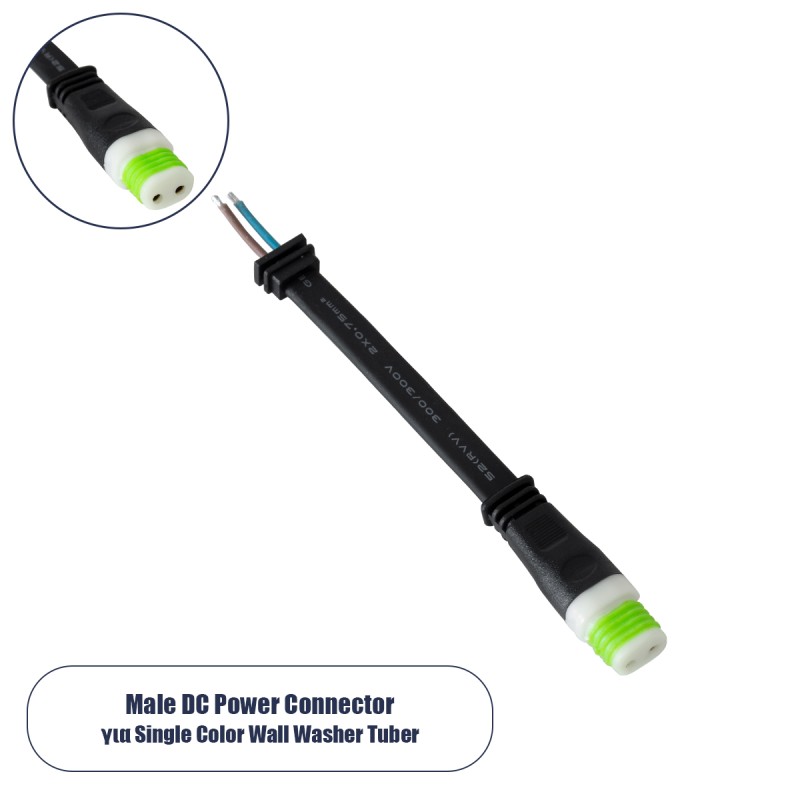 GloboStar® 90713 Ταχυσύνδεσμος Τροφοδοσίας για Wall Washer IP65 - 2 Καλώδια +/- σε Power Connector 2 PIN Male για Μονόχρωμα Wall Washer GloboStar® 90713 Ταχυσύνδεσμος Τροφοδοσίας για Wall Washer IP65 - 2 Καλώδια +/- σε Power Connector 2 PIN Male για Μονόχρωμα Wall Washer