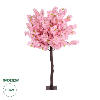 GloboStar® Artificial Garden PINK CHERRY BLOSSOM TREE 20140 Τεχνητό Διακοσμητικό Δέντρο Ροζ Κερασιά Υ160cm