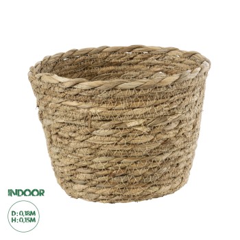 GloboStar® Artificial Garden SIFNOS 20266 Διακοσμητικό Πλεκτό Καλάθι - Κασπώ Γλάστρα - Flower Pot Μπεζ Φ18cm x Υ15cm GloboStar® Artificial Garden SIFNOS 20266 Διακοσμητικό Πλεκτό Καλάθι - Κασπώ Γλάστρα - Flower Pot Μπεζ Φ18cm x Υ15cm