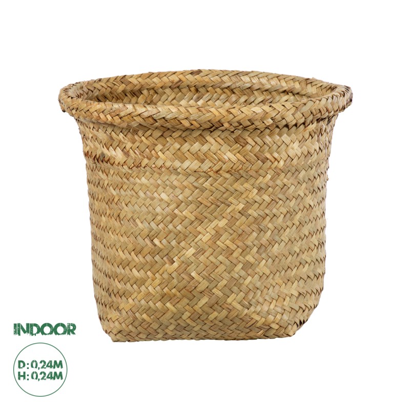 GloboStar® Artificial Garden CECILIA 20342 Διακοσμητικό Ψάθινο Καλάθι - Κασπώ Γλάστρα - Flower Pot Μπεζ Φ24cm x Υ24cm GloboStar® Artificial Garden CECILIA 20342 Διακοσμητικό Ψάθινο Καλάθι - Κασπώ Γλάστρα - Flower Pot Μπεζ Φ24cm x Υ24cm