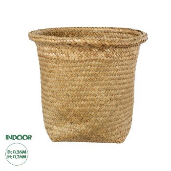 GloboStar® Artificial Garden CECILIA 20343 Διακοσμητικό Ψάθινο Καλάθι - Κασπώ Γλάστρα - Flower Pot Μπεζ Φ26cm x Υ26cm GloboStar® Artificial Garden CECILIA 20343 Διακοσμητικό Ψάθινο Καλάθι - Κασπώ Γλάστρα - Flower Pot Μπεζ Φ26cm x Υ26cm