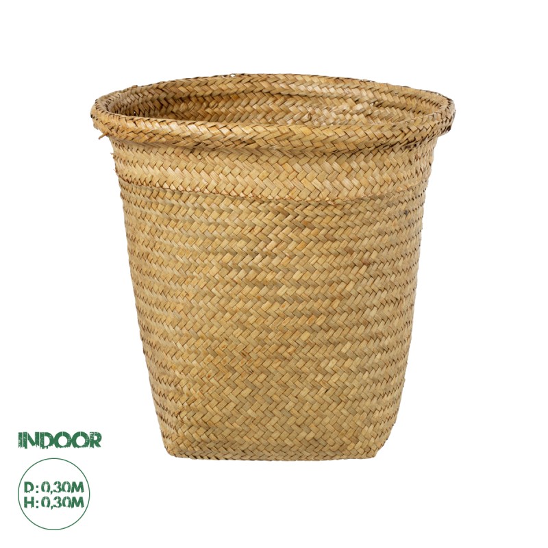 GloboStar® Artificial Garden CECILIA 20344 Διακοσμητικό Ψάθινο Καλάθι - Κασπώ Γλάστρα - Flower Pot Μπεζ Φ30cm x Υ30cm GloboStar® Artificial Garden CECILIA 20344 Διακοσμητικό Ψάθινο Καλάθι - Κασπώ Γλάστρα - Flower Pot Μπεζ Φ30cm x Υ30cm
