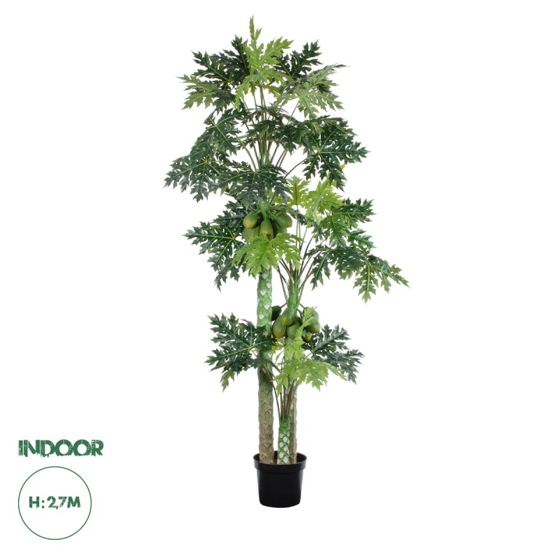 GloboStar® Artificial Garden PAPAYA TREE 20383 Τεχνητό Διακοσμητικό Φυτό  Παπάγια Υ270cm