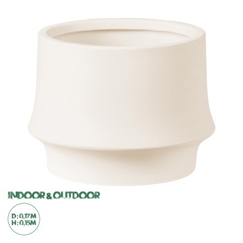 GloboStar® Artificial Garden VENICE 20448 Πήλινο Κεραμικό Κασπώ Γλάστρα - Flower Pot Μπεζ  Φ17cm x Υ15cm GloboStar® Artificial Garden VENICE 20448 Πήλινο Κεραμικό Κασπώ Γλάστρα - Flower Pot Μπεζ  Φ17cm x Υ15cm